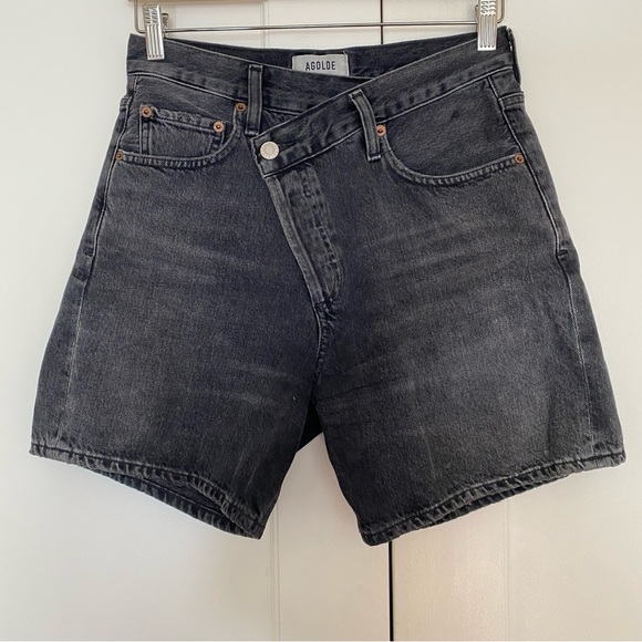 Agolde cross cross denim shorts - Picture 5 of 9